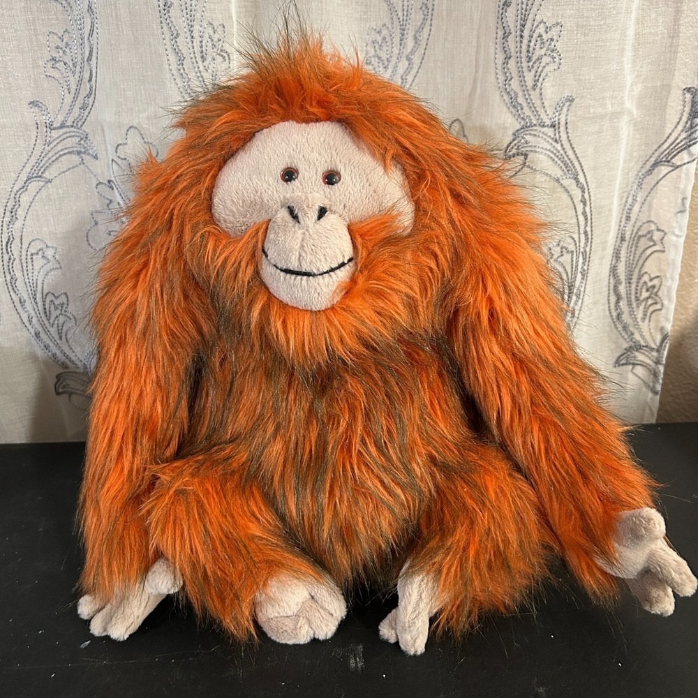 Jellycat Retired Oswald Orangutan Soft Monkey Ape Plush Stuffed Animal Large 13"